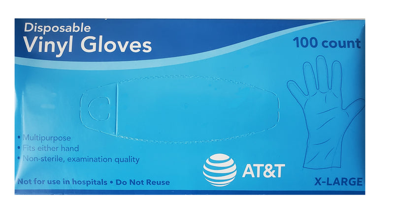 Disposable Vinyl Exam Gloves (100 Gloves/Box)