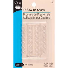 Sew-On Snaps, Clear