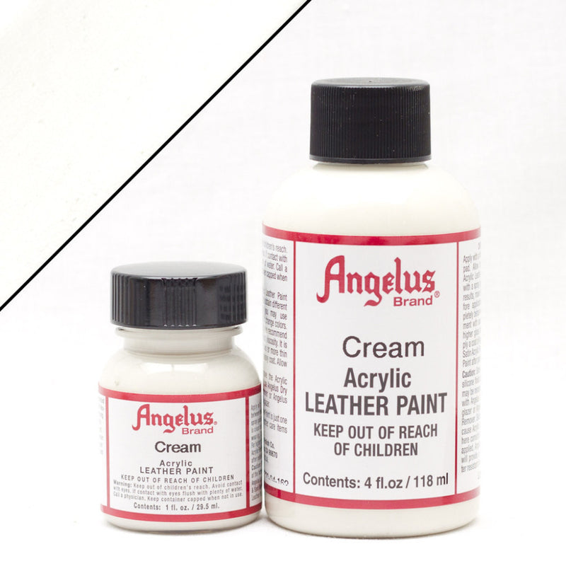 Angelus Acrylic Leather Paint - Cream, 1 oz