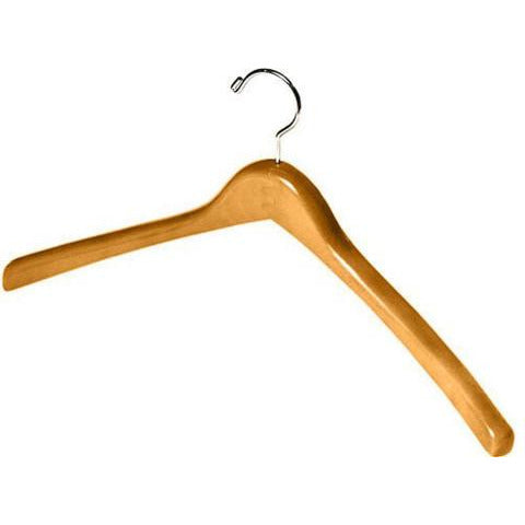 17" Extra Thick Wooden Concave Jacket Hanger