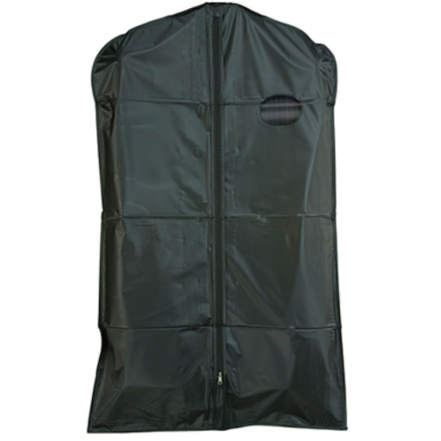 46" Black Vinyl Taffeta Garment Bag