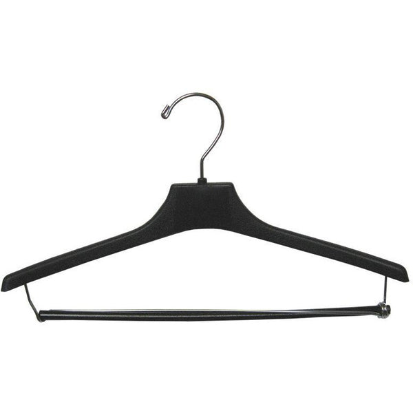 19 Black Plastic Concave Wide Shoulder Hanger