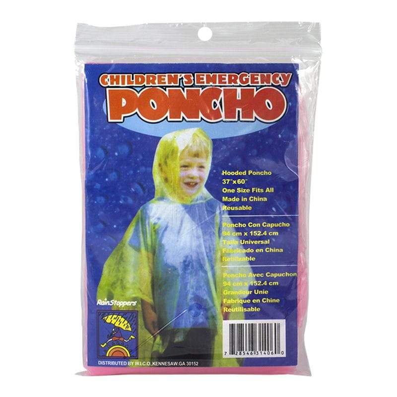 Children's Emergency RainPoncho (Disposable)