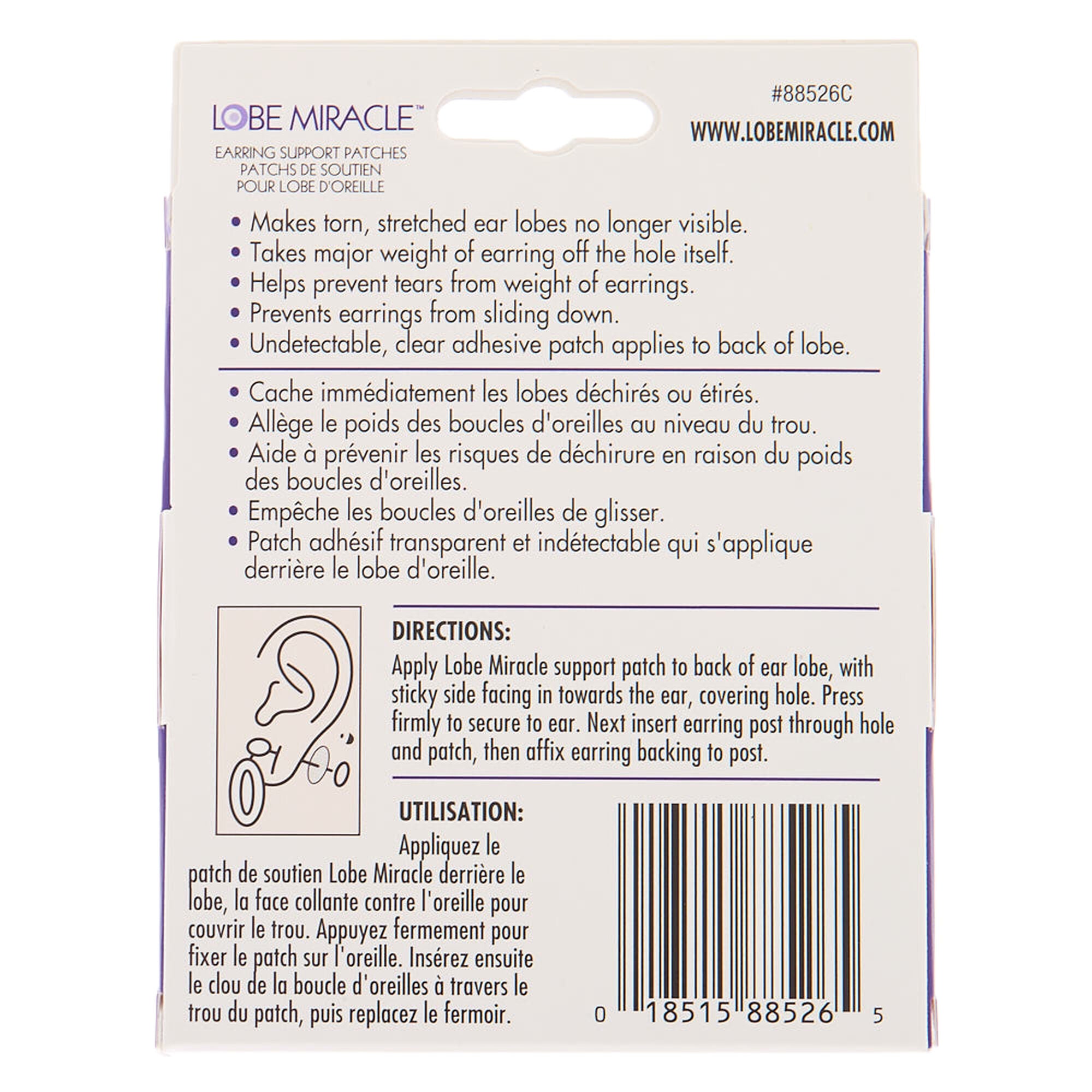 Lobe Miracle - Clear Earring Support Patches - Sticker Earring