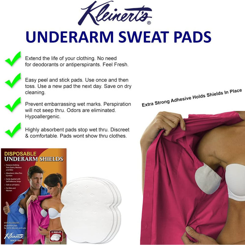 KLEINERT'S Disposable Dress Shields, 6 Pairs/pack (Polyester) KLEINERT'S Disposable Dress Shields, 6 Pairs/pack (Polyester)