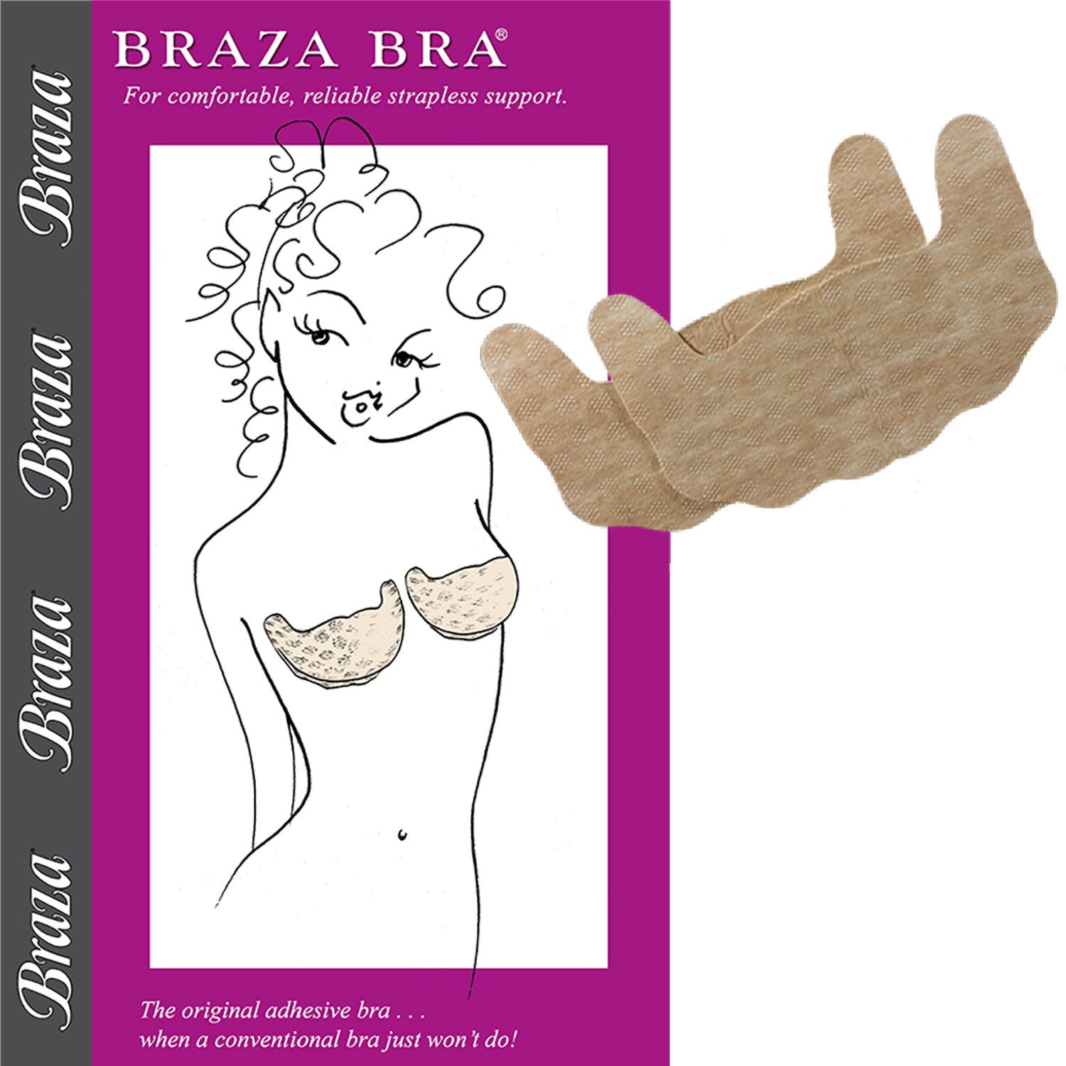 Braza Bra, the original backless, strapless, stick-on bra