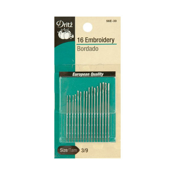 Embroidery Needles, Size 3/9 (16/pack)