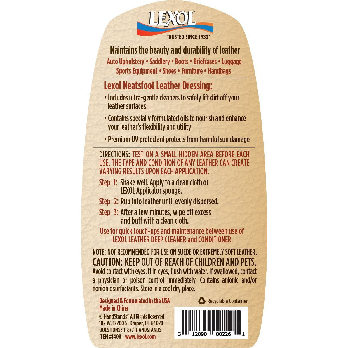 LEXOL Neatsfoot Leather Dressing (8 oz) LEXOL Neatsfoot Leather Dressing (8 oz)