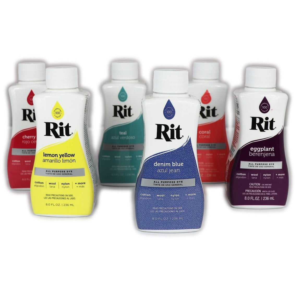RIT 'LIQUID DYE' Clothes Dye (Choose from 37 Colours) Cotton/Wool 236ml  Clothing